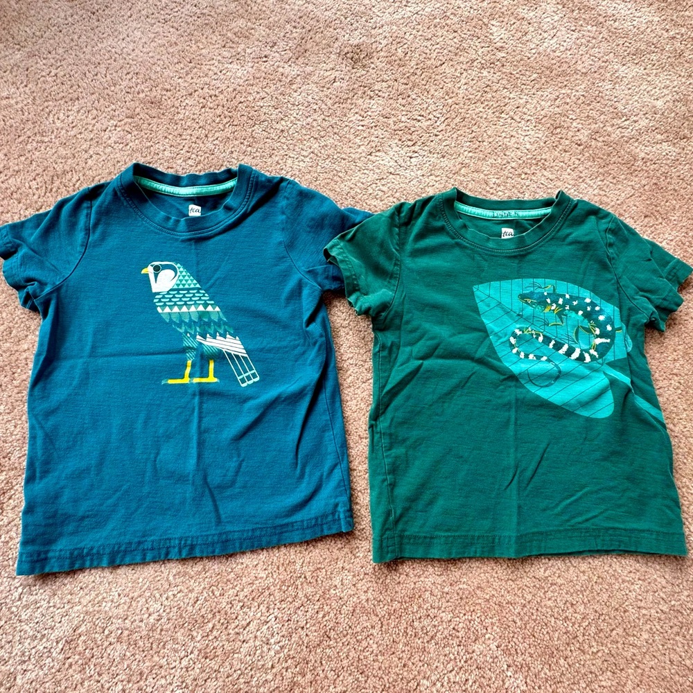 Tea collection Kids Graphic Tees - Blue and Green